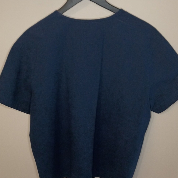 Navy Cotton top with embroidered animals. - Picture 3 of 8